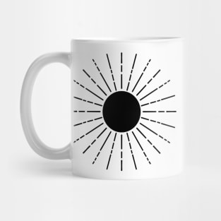 Black and white sun - monochromatic pattern for sophisticated vibes Mug